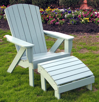 adirondack chair and footrest